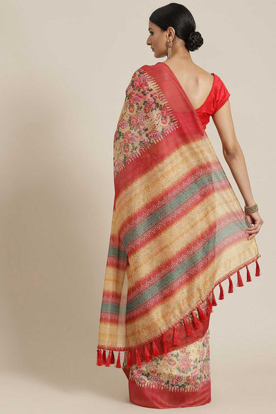 Zora Yellow Cotton Blend Kalamkari Digital Printed Ready to Wear One Minute Saree