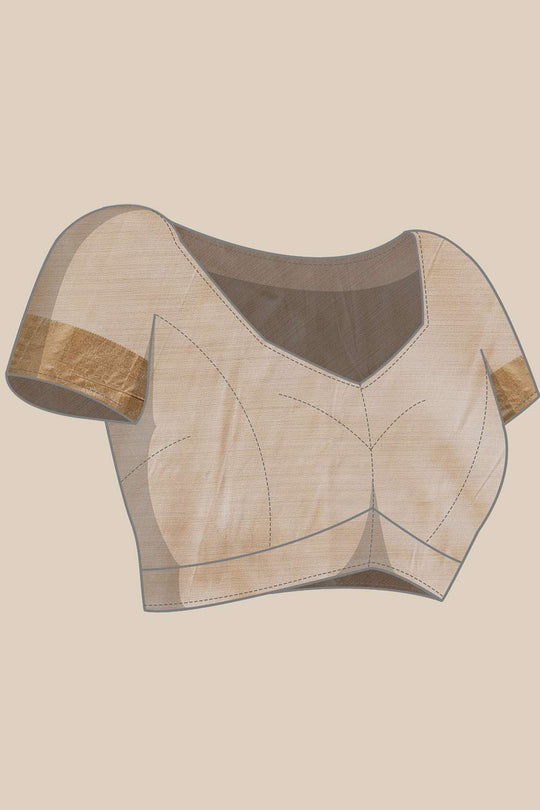 Leisha Beige Soft Silk Woven Ready to Wear One Minute Saree