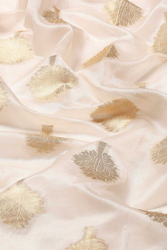 Anika White Kanjeevaram Silk Floral Woven Ready to Wear One Minute Saree