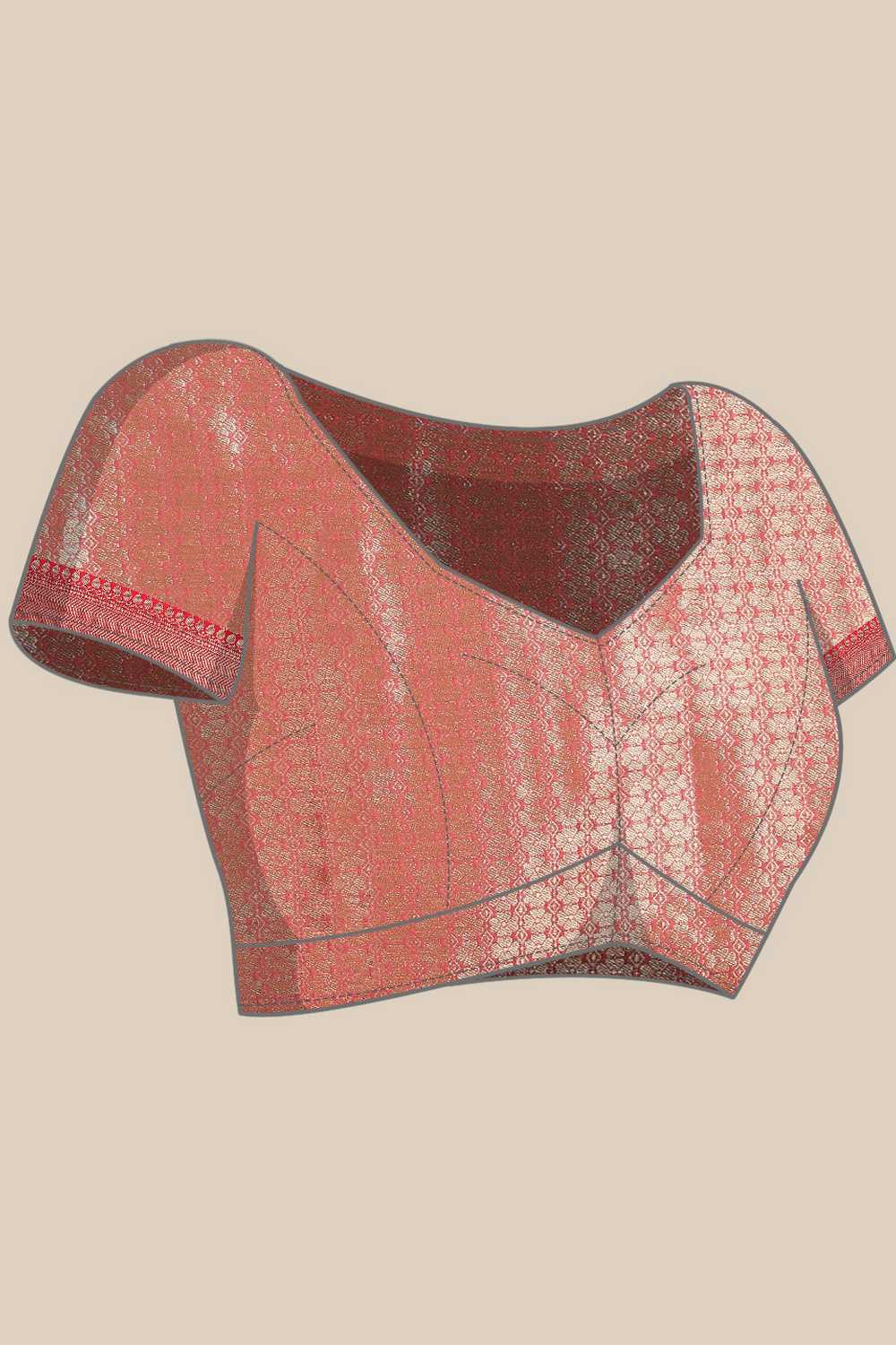 Anika White Kanjeevaram Silk Floral Woven Ready to Wear One Minute Saree