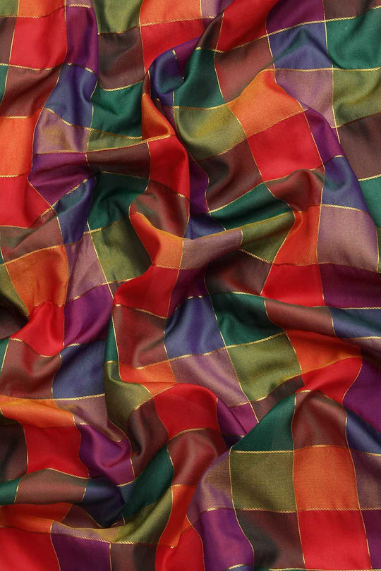 Anika Multicolor Kanjeevaram Silk Zari Woven Ready to Wear One Minute Saree