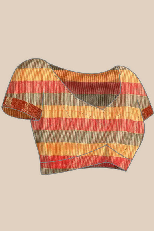 Anika Multicolor Kanjeevaram Silk Zari Woven Ready to Wear One Minute Saree