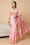Melanie Pink Cotton Silk Floral Woven Ready to Wear Saree