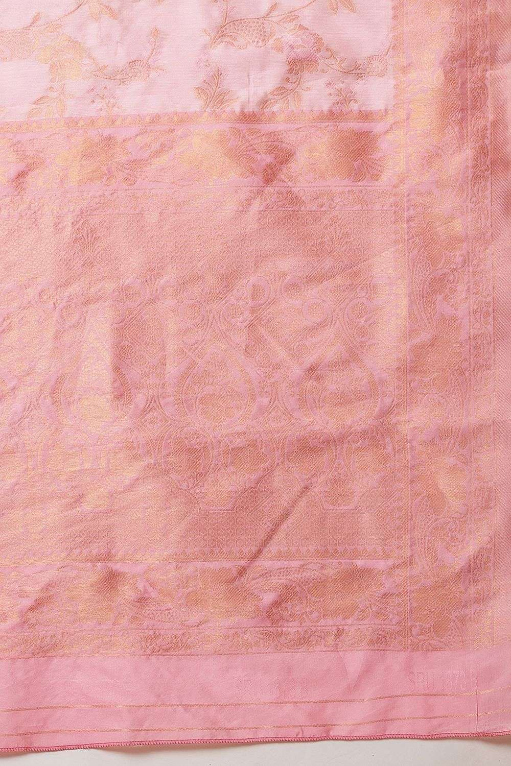 Melanie Pink Cotton Silk Floral Woven Ready to Wear Saree