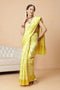 Apple Yellow Cotton Silk Floral Woven Ready to Wear Saree