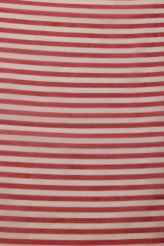 Zora Beige Cotton Blend Abstract Digital Printed Ready to Wear One Minute Saree