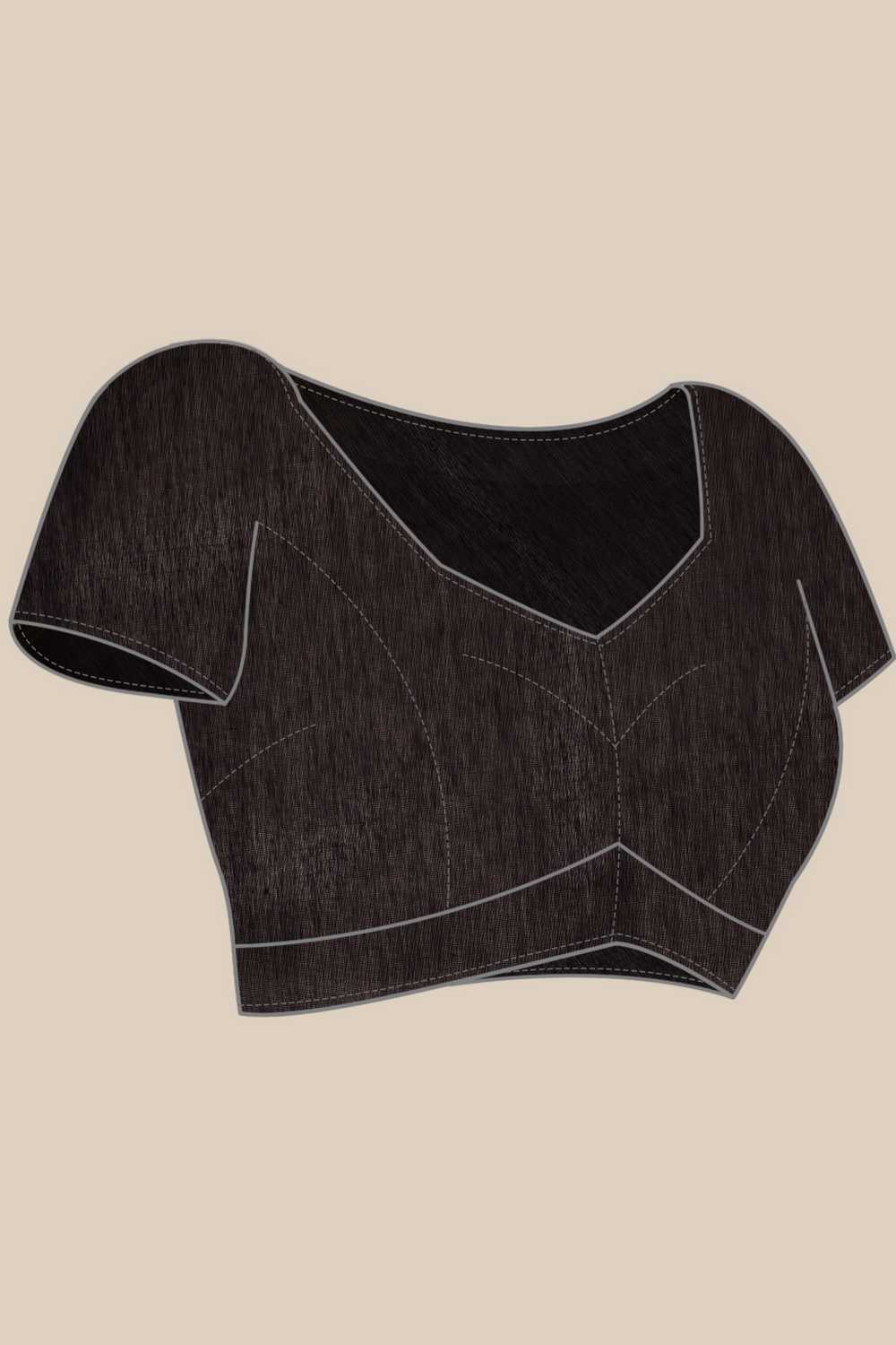 Zora Beige Cotton Blend Abstract Digital Printed Ready to Wear One Minute Saree