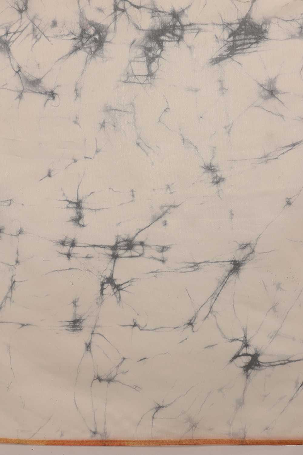 Zora White & Pink Cotton Blend Abstract Digital Printed Ready to Wear One Minute Saree