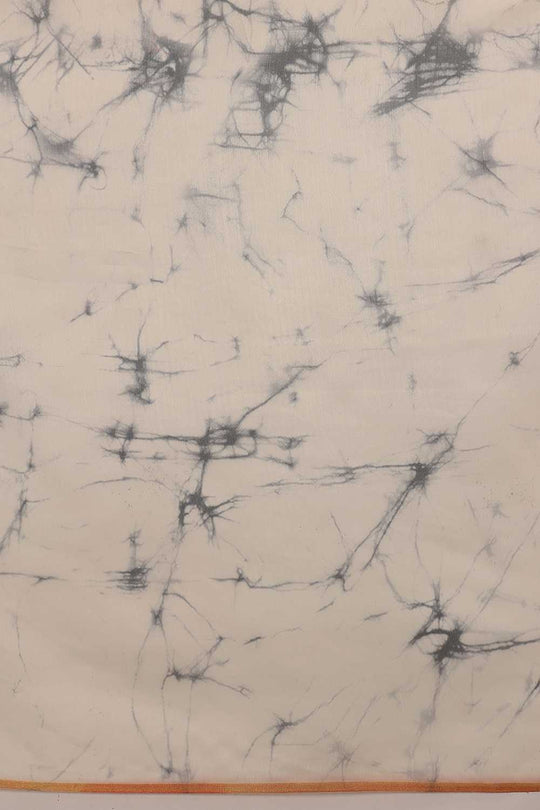 Zora White & Pink Cotton Blend Abstract Digital Printed Ready to Wear One Minute Saree