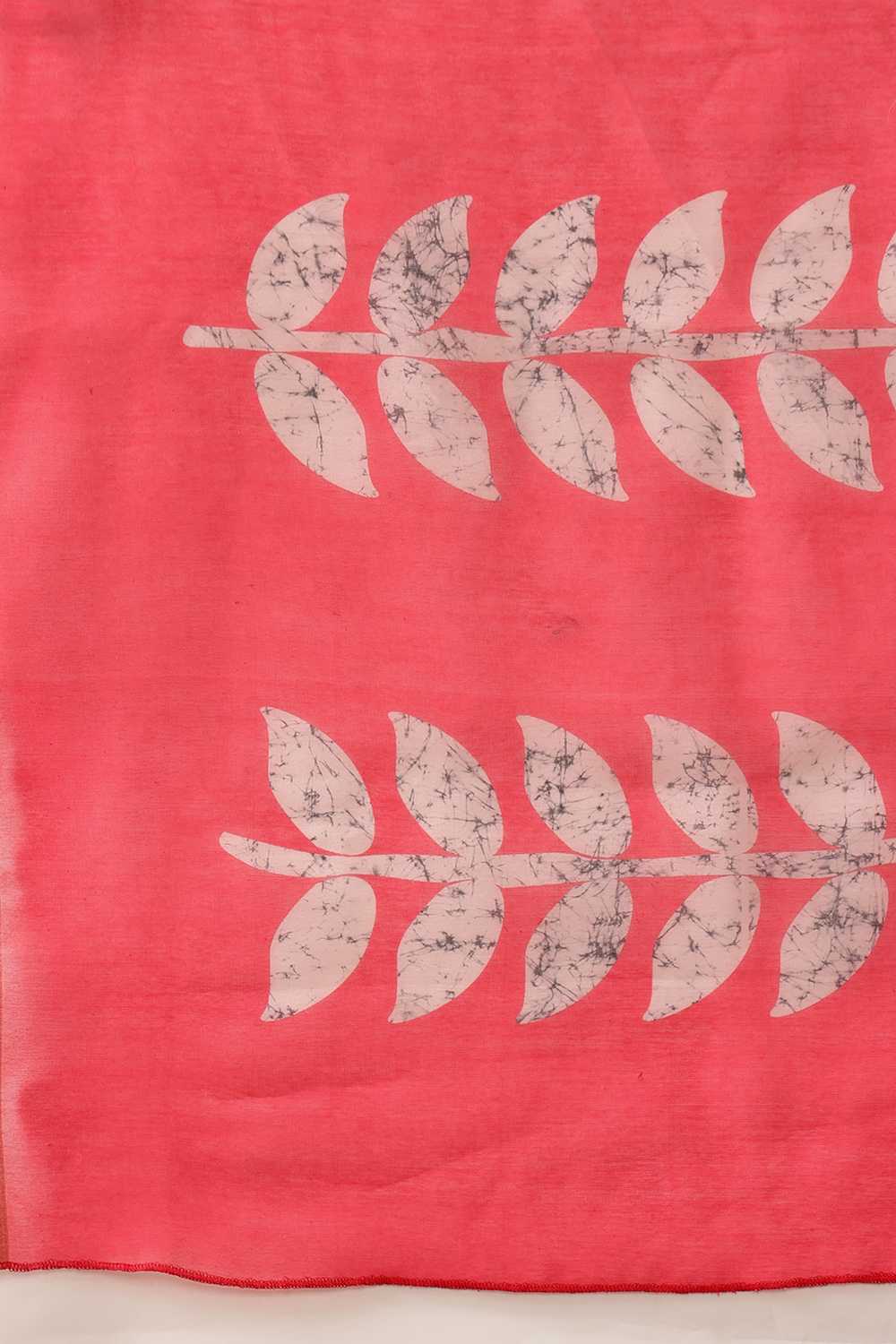 Zora White & Pink Cotton Blend Abstract Digital Printed Ready to Wear One Minute Saree