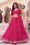 Betsy Pink Georgette Printed Ready to Wear Lehenga Saree