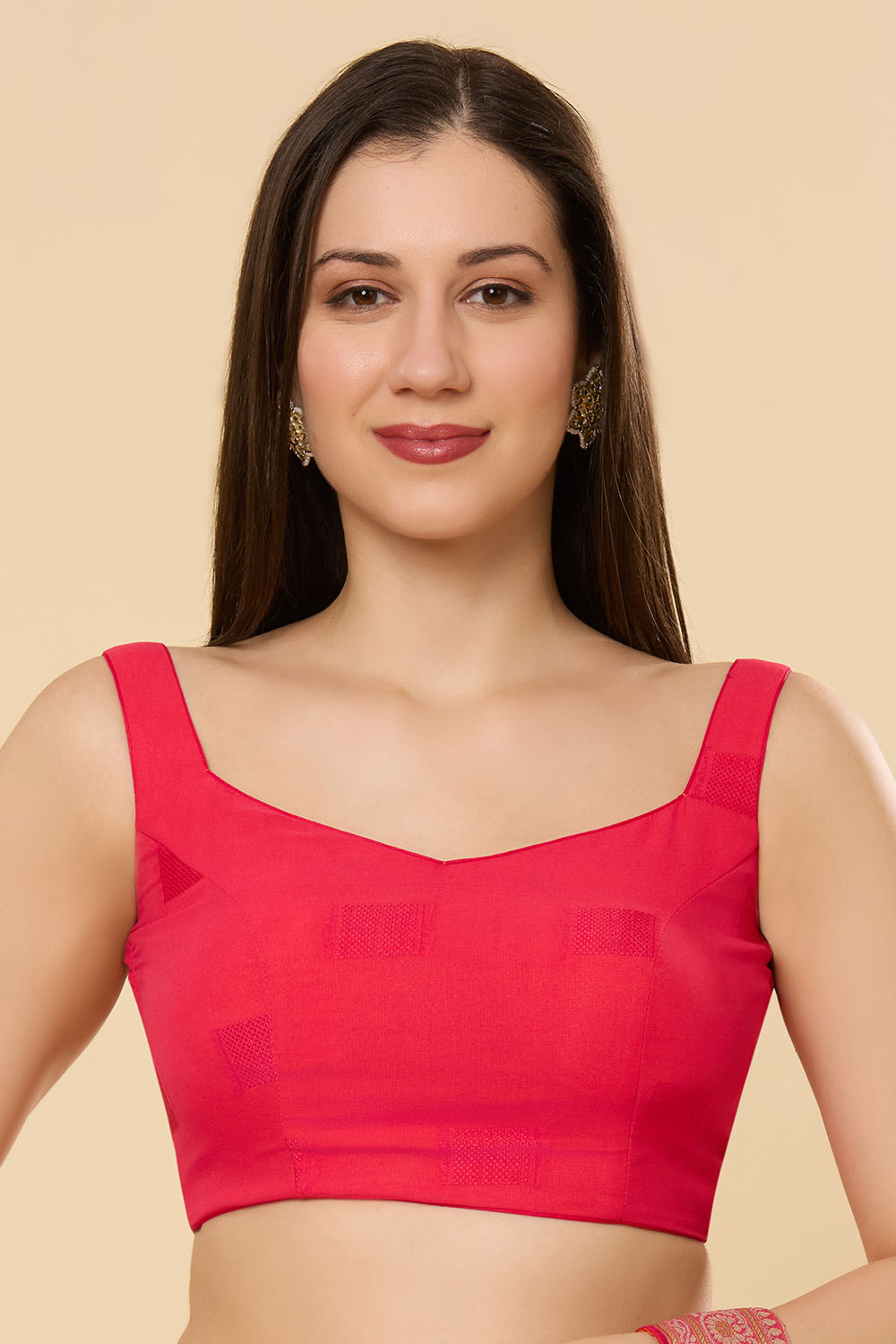 Celia Pink Printed Georgette Blouse Ready2Ship One Minute Saree