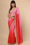 Chandini Pink Silk Ombre Sequins Ready to Wear One Minute Saree