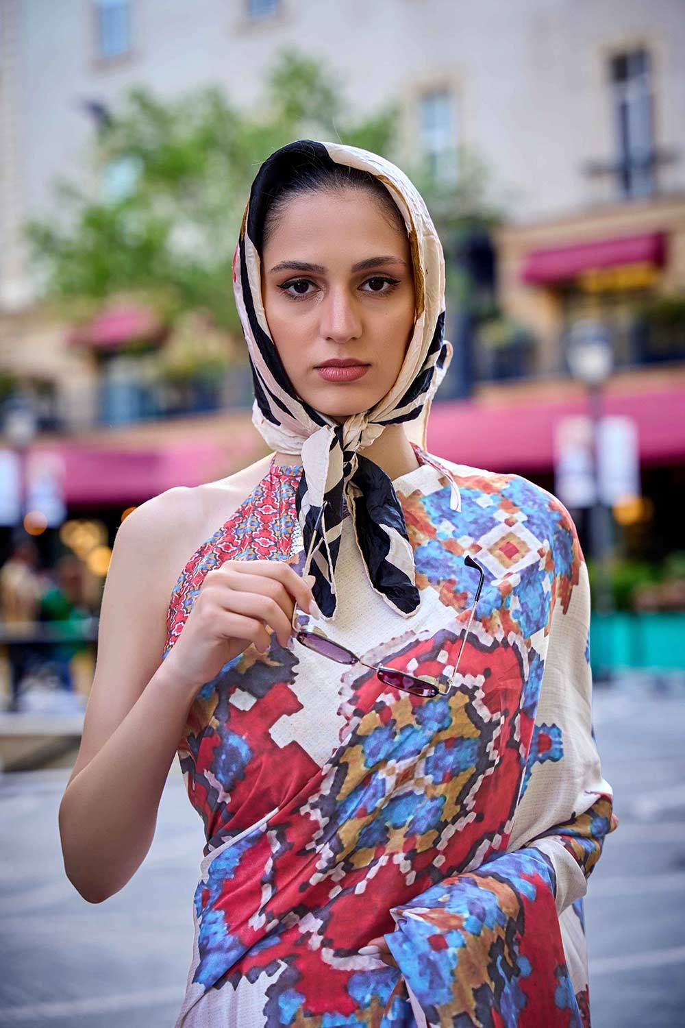 Kriss White Floral One Minute Saree