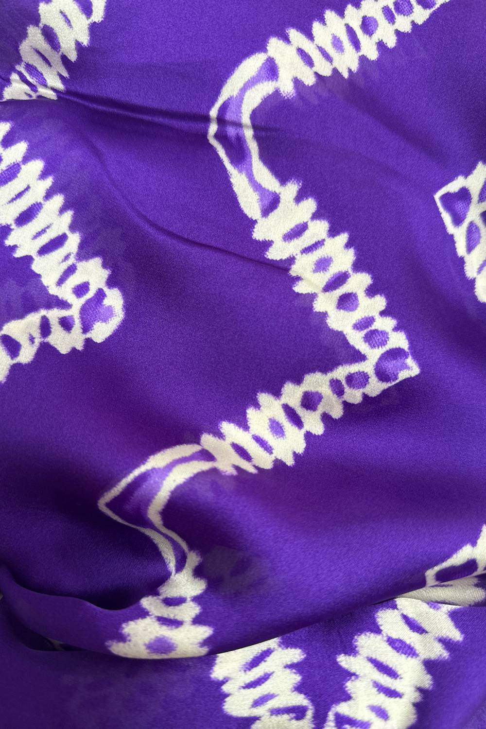Xyla Purple Satin Ajrakh Print Ready to Wear One Minute Saree