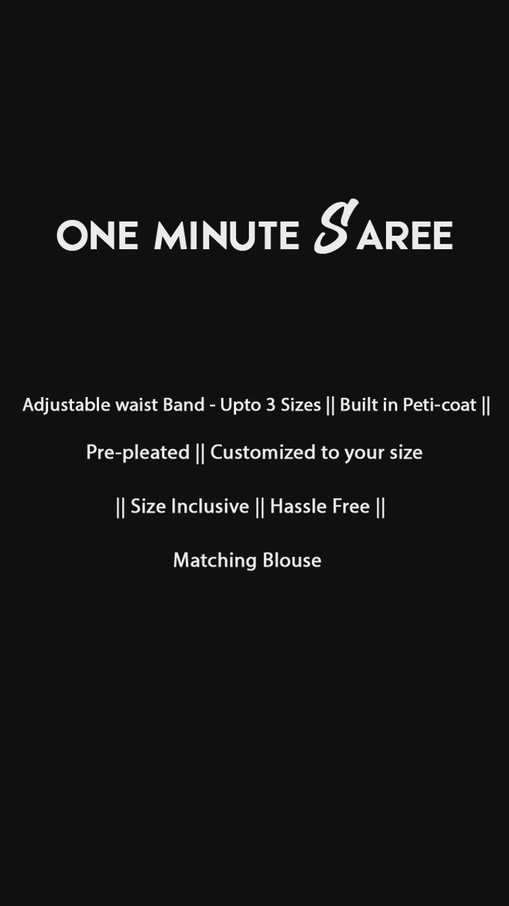 Bianca Beige Tissue Organza Ruffle Ready to Wear One Minute Saree