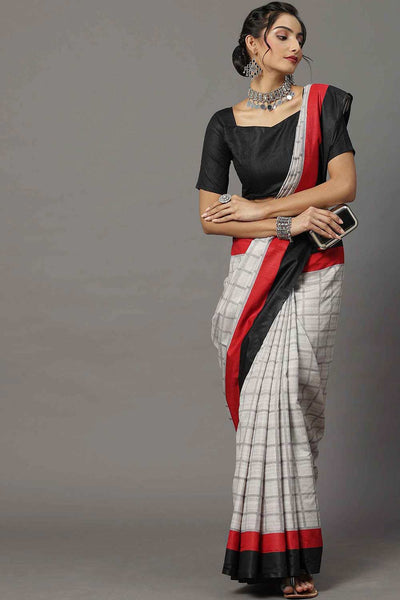 Riya Bhagalpuri Silk Grey Printed Designer One Minute Saree