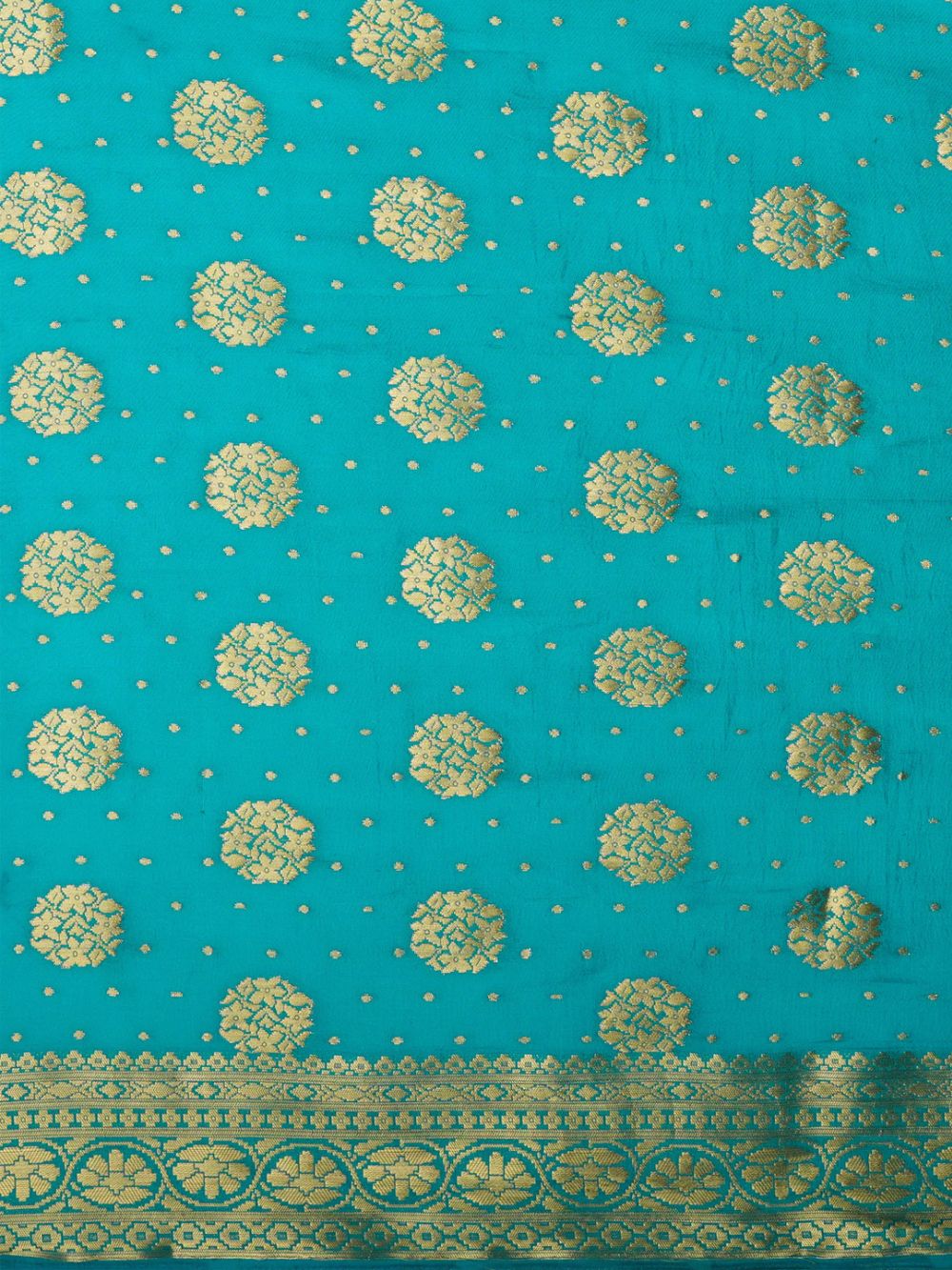 Sheila Blue Silk Blend Banarasi Saree