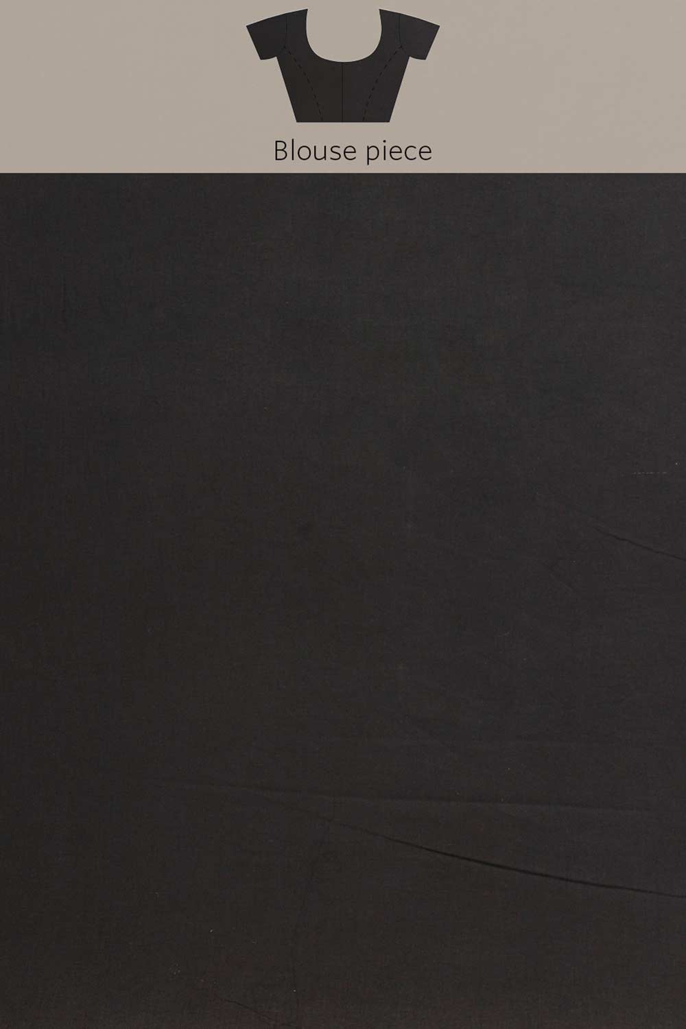 Buy Black Block Printed Blended Cotton One Minute Saree Online - Zoom Out