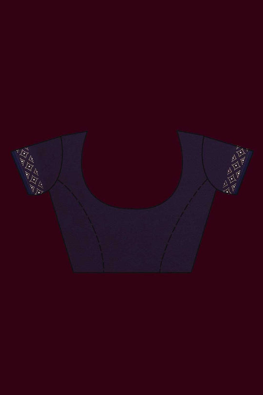 Neela Blue Georgette Sequin One Minute Saree