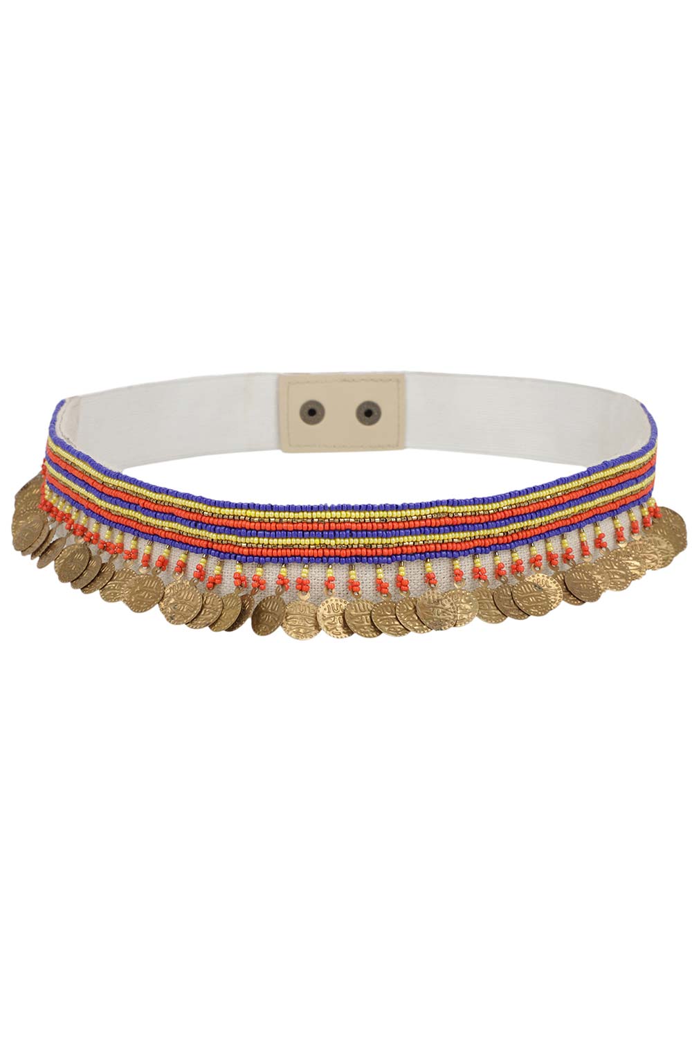 Embellished Saree Belt in Natural & Multi