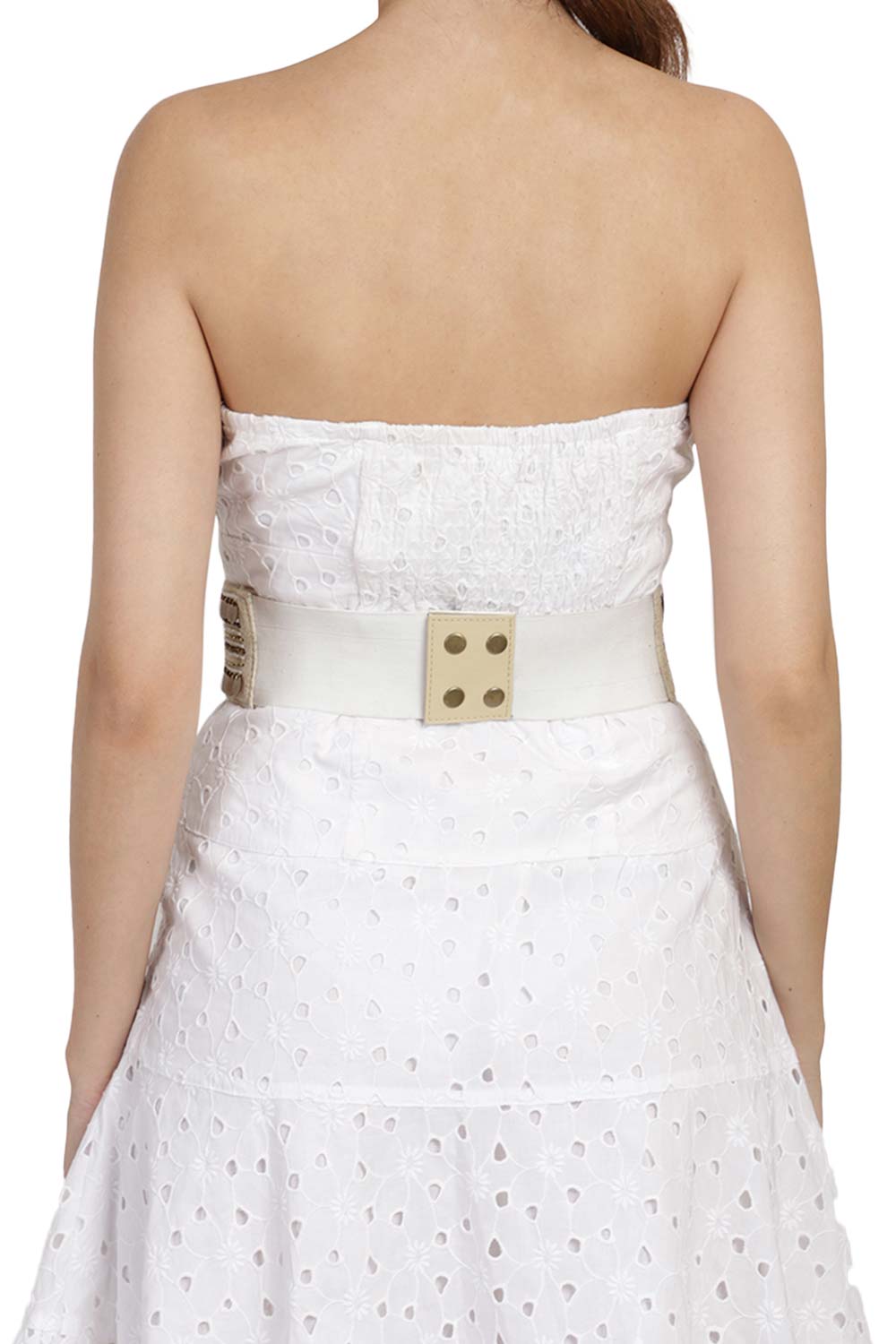 Embellished Saree Belt in Natural & Antique