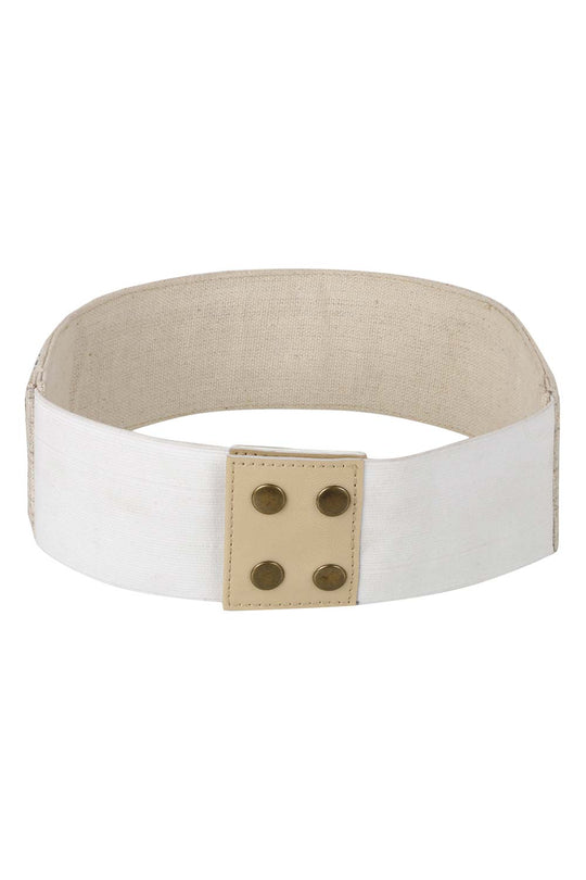 Embellished Saree Belt in Natural & Antique