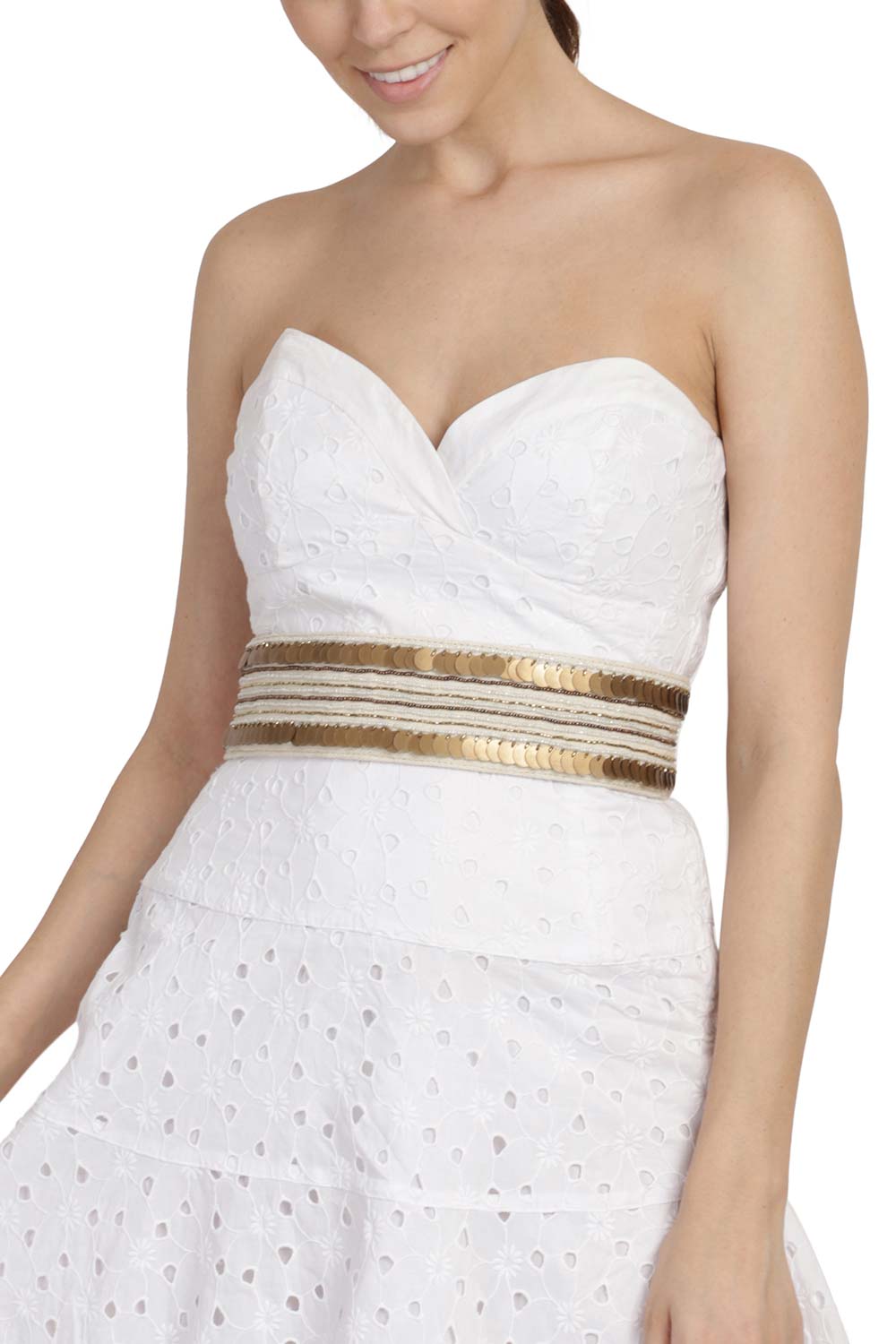 Buy Embelished Waist Belt in Natural & Antique Online