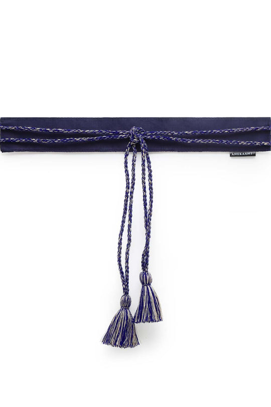 Floral Sequins Work Saree Belt in Royal Blue & Multi