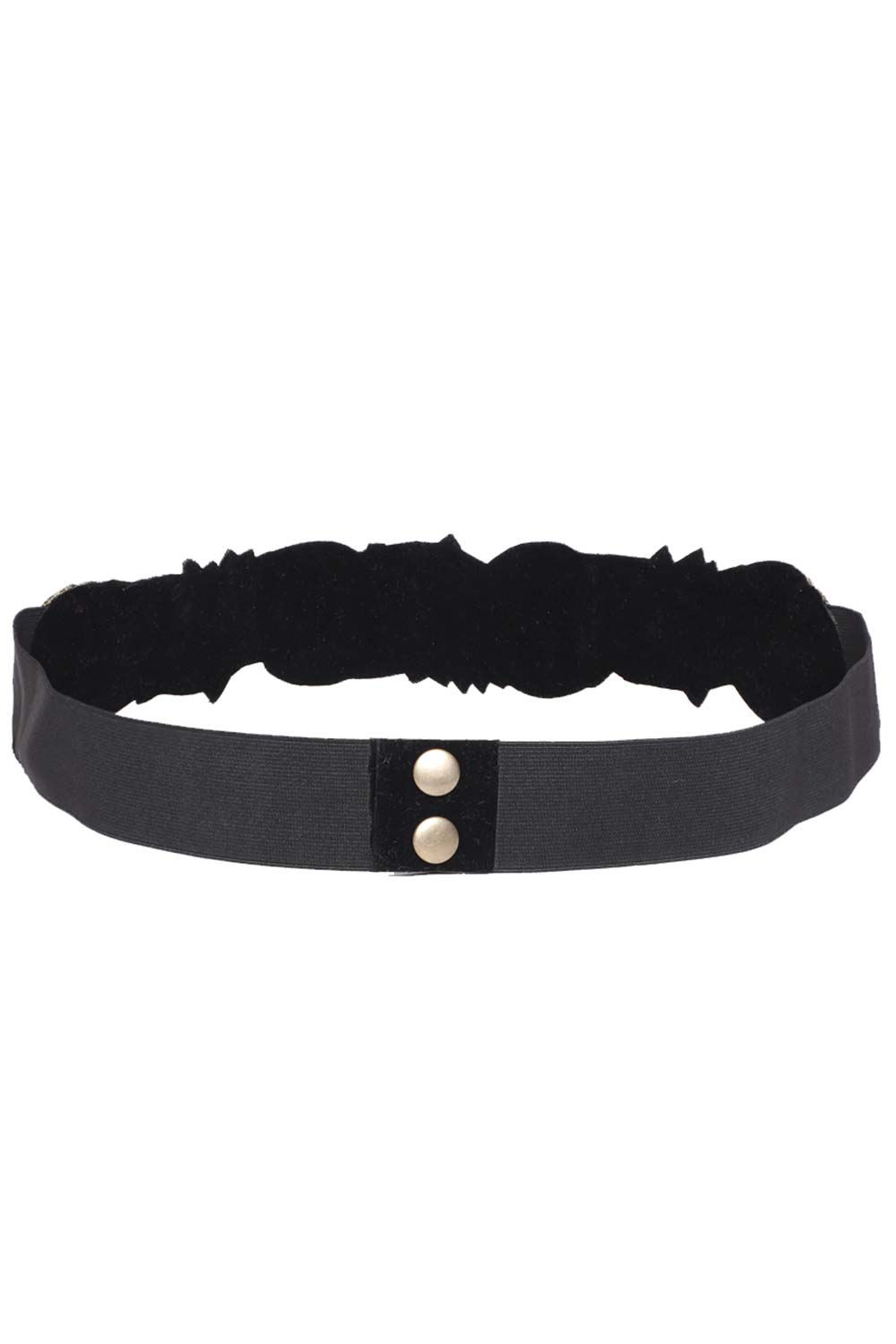 Floral Sequins Work Saree Waist Belt in Peach & Gold