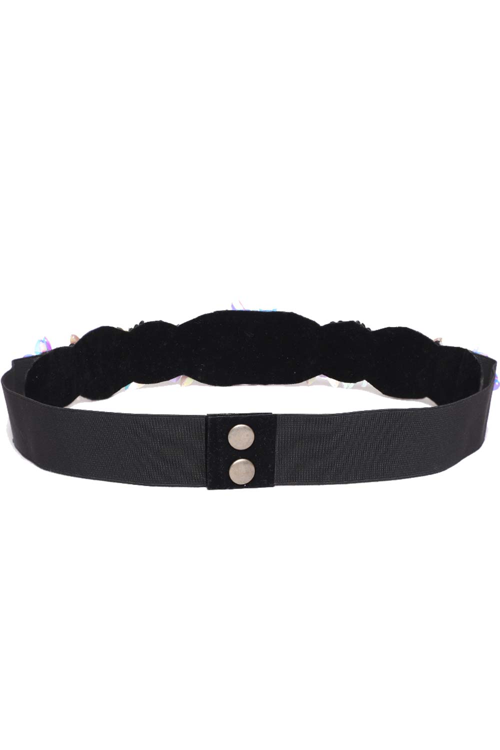 Floral Sequins Work Saree Waist Belt in Multi