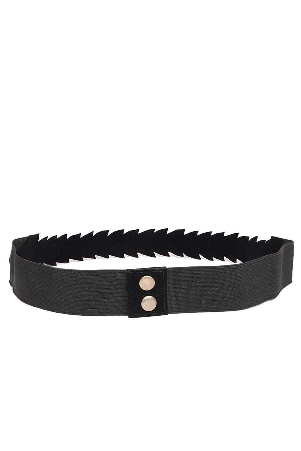 Botanical Bead Work Saree Belt in Grey & Multi