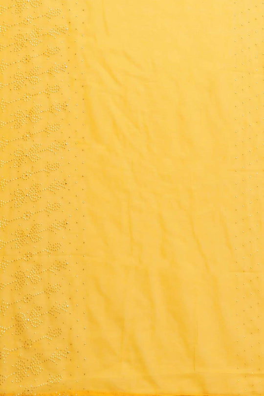 Buy Yellow Embellished Chiffon One Minute Saree Online - Side