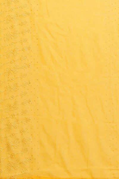 Buy Yellow Embellished Chiffon One Minute Saree Online - Side