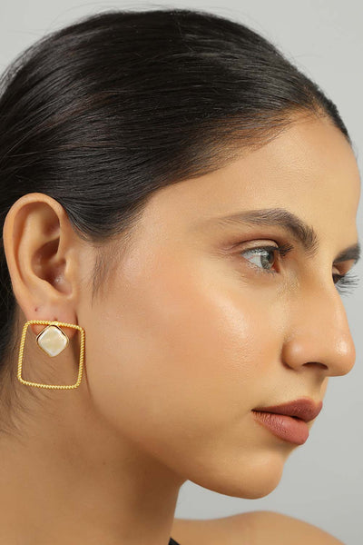 Lainie Gold-Plated Contemporary Baroque Earrings