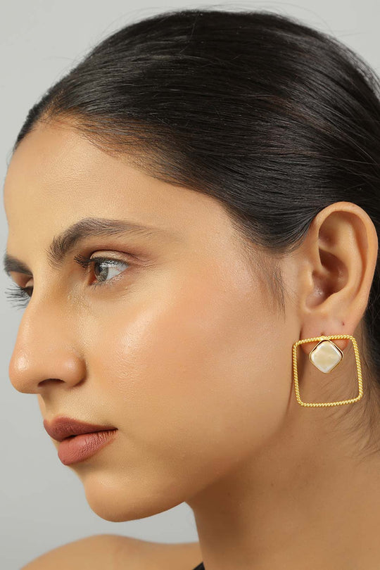 Lainie Gold-Plated Contemporary Baroque Earrings