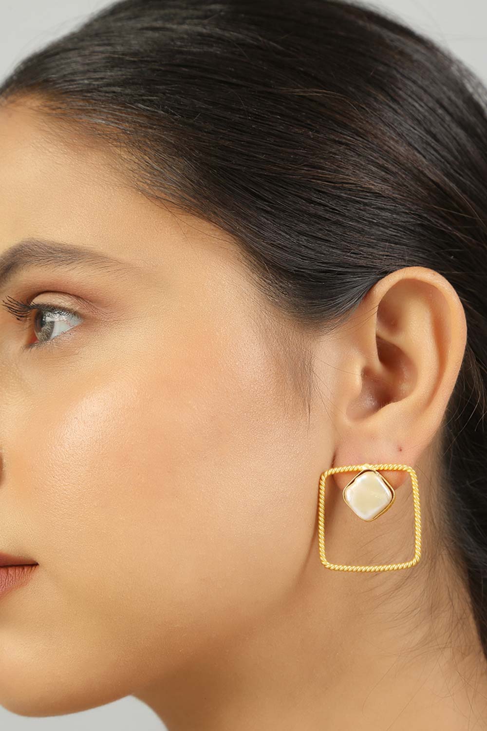 Lainie Gold-Plated Contemporary Baroque Earrings