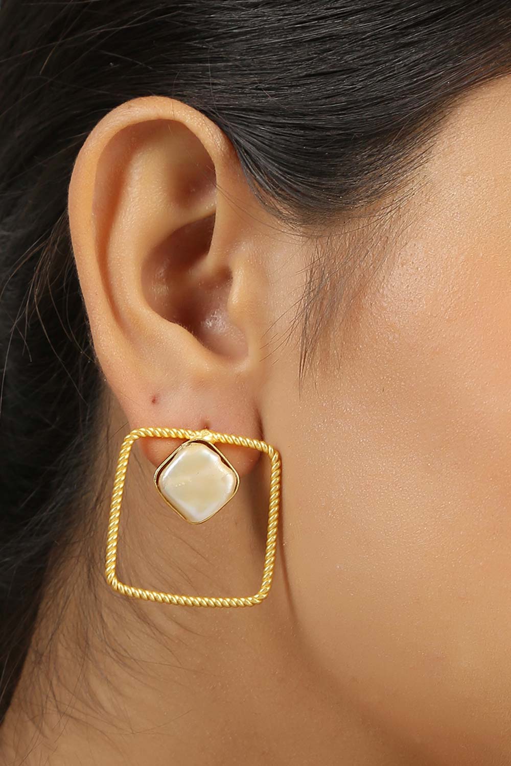 Lainie Gold-Plated Contemporary Baroque Earrings