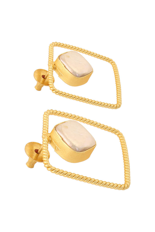 Lainie Gold-Plated Contemporary Baroque Earrings