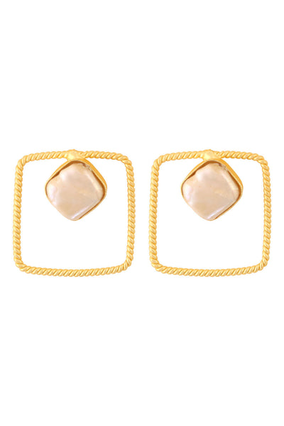Lainie Gold-Plated Contemporary Baroque Earrings