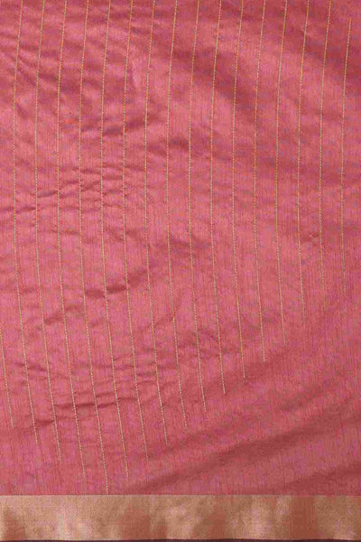 Reena Pink Cotton Silk Abstract Woven Design Banarasi One Minute Saree