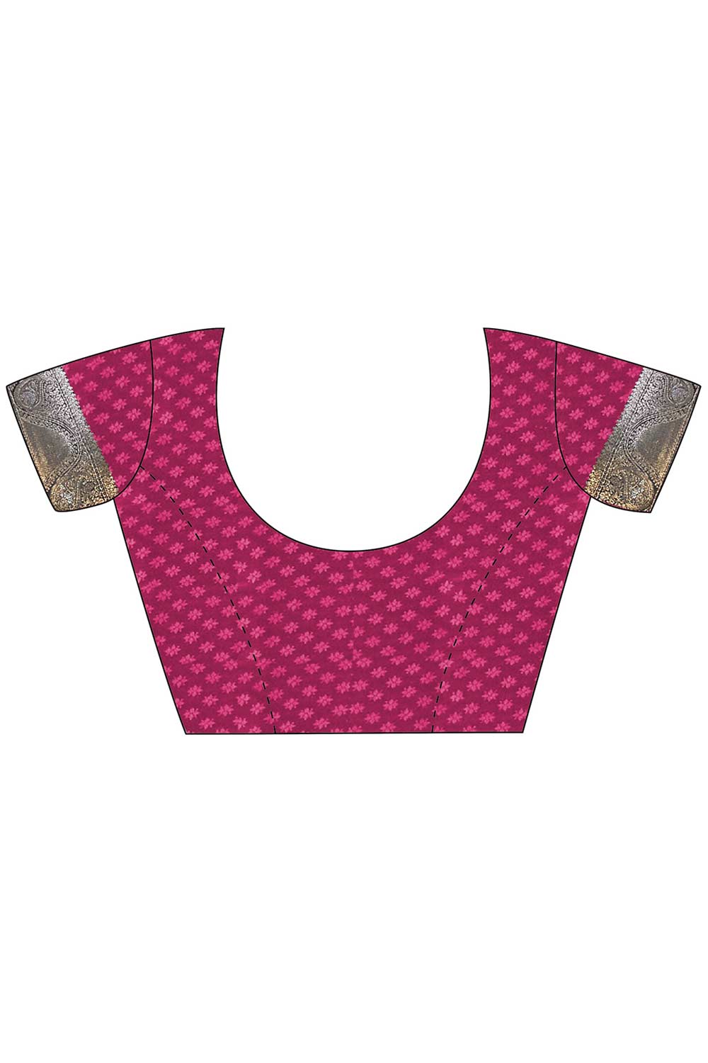 Buy Pink Art Silk Bagh Design One Minute Saree Online - Zoom In