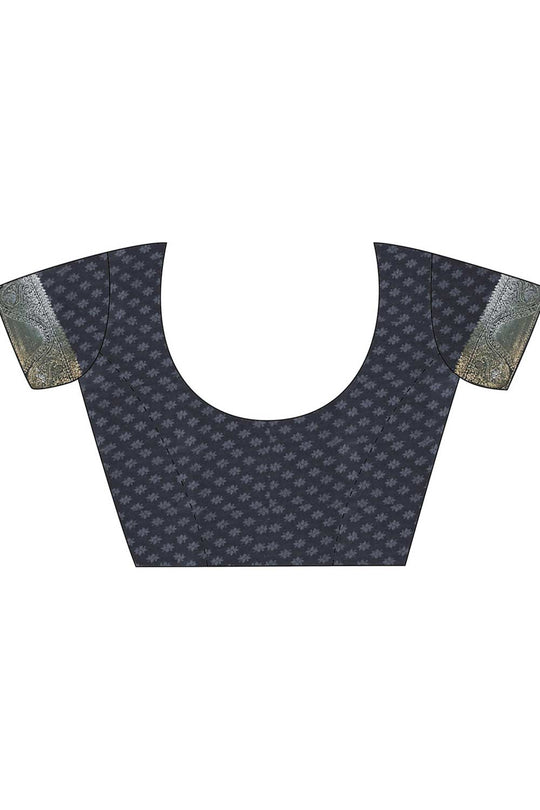 Buy Black Art Silk Bagh Design One Minute Saree Online - Zoom In