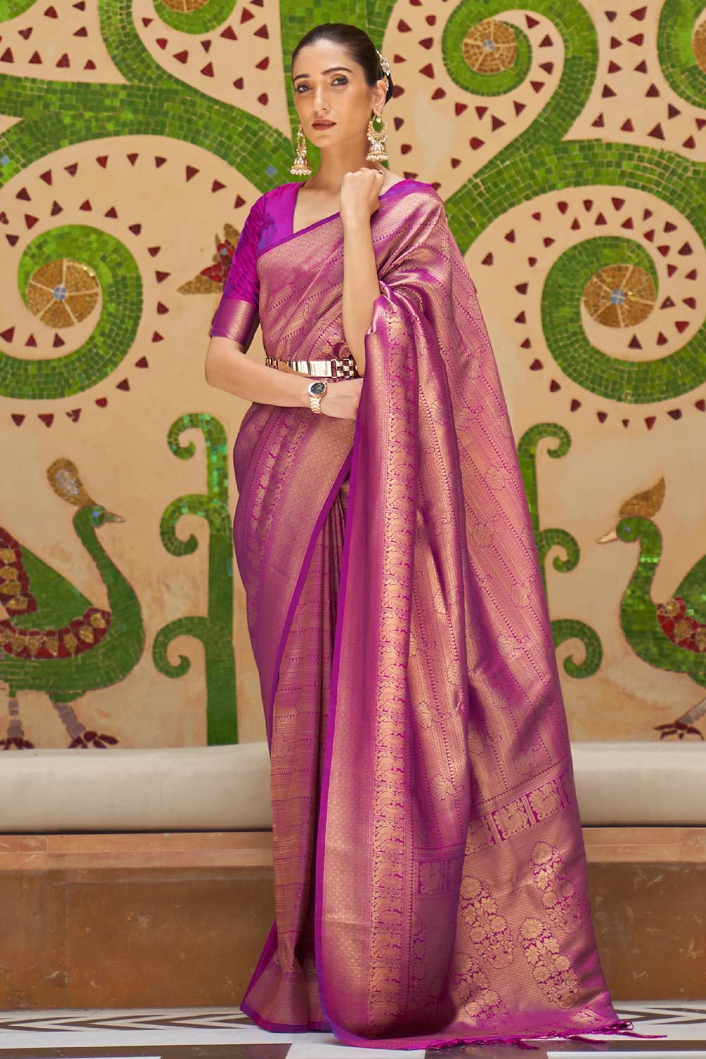 Buy Designer Onam Sarees in USA Ready to Wear Kerala Saree Online ONE MINUTE SAREE