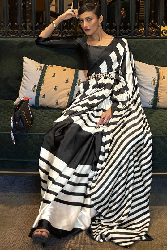 Crepe Multi-Color Printed One Minute Saree