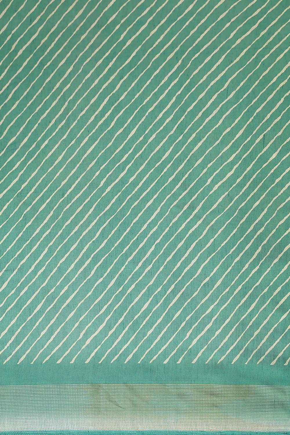 Lanie Cotton Blend Sea Green Printed One Minute Saree