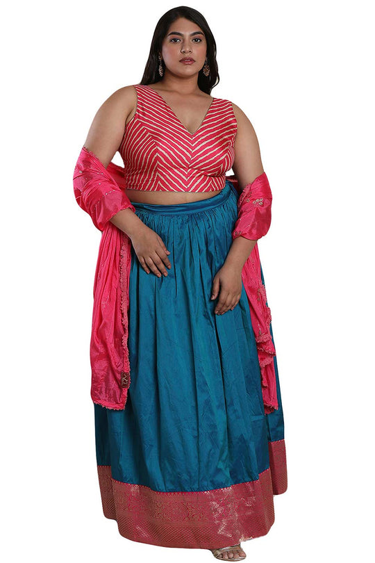 Buy Pink Silk Blend Readymade Saree Blouse Online - One Minute Sareee