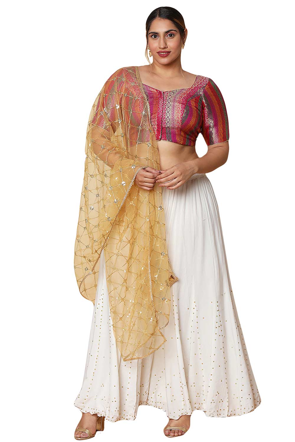 Buy Purple Brocade Readymade Saree Blouse Online - One Minute Sareee