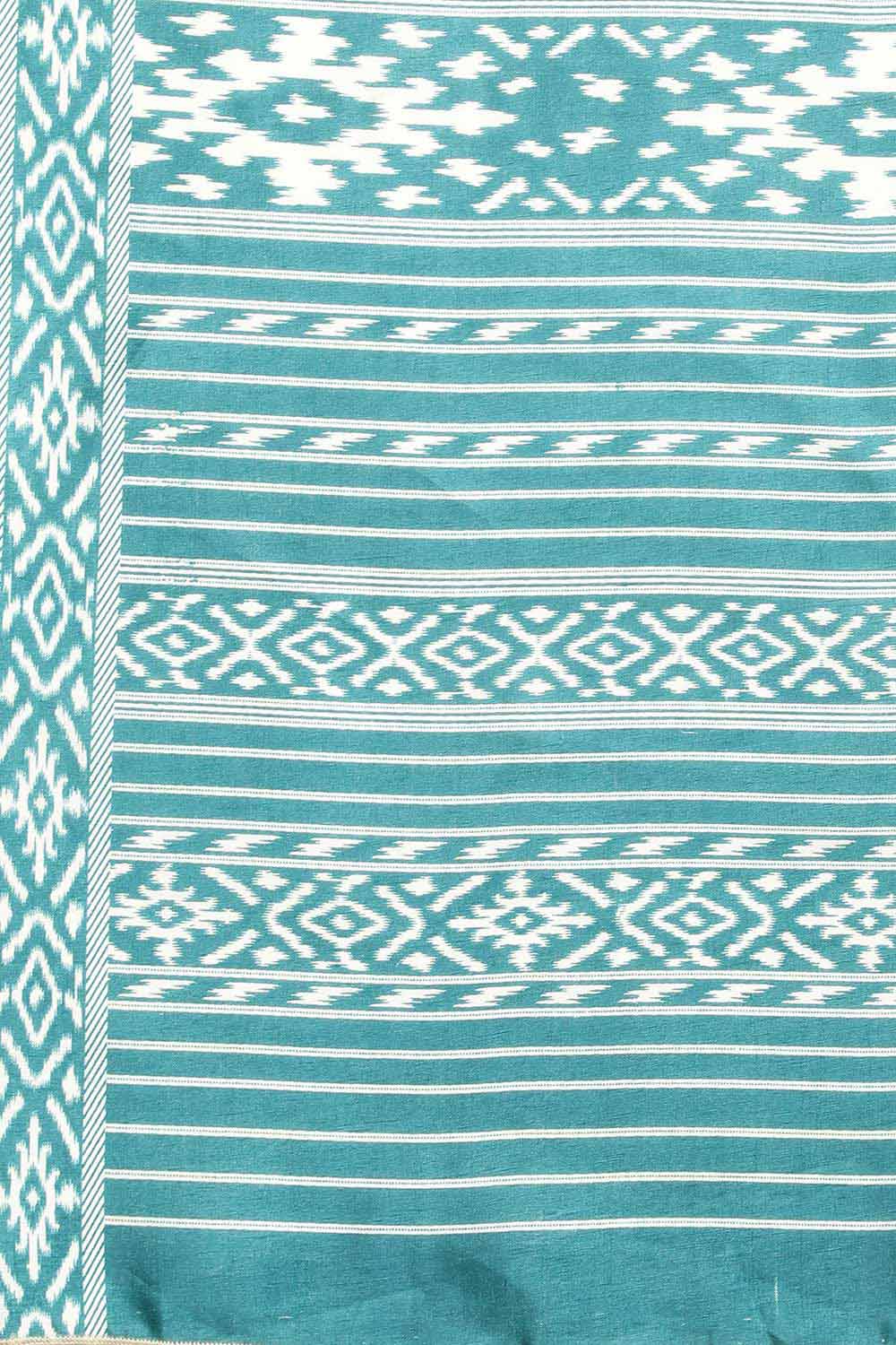 Genna Multi-Color Silk Blend Ikat Printed One Minute Saree