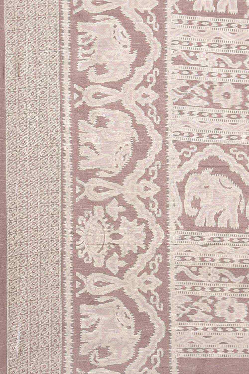 Bibi Bhagalpuri Silk Mauve Printed One Minute Saree